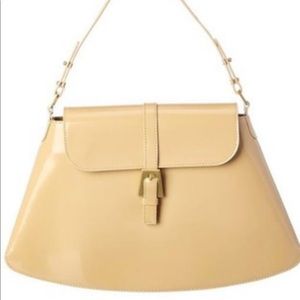 By Far Portia bag in nude patent leather